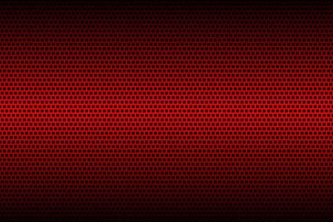 Red geometric perforated square background. Abstract metallic texture Illustrazione stock