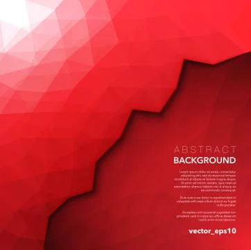 Red geometric polygonal background. Stock Illustration