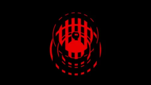 Red Geometric Rotating Striped Rings Seamless Loop Motion Background 库存影片 339510242