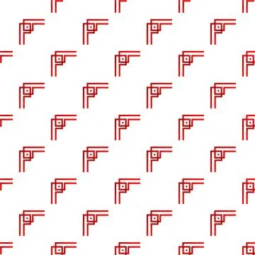 Red geometric seamless pattern with square corners 스톡 일러스트