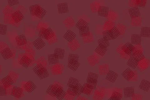 Red Geometric Square Seamless Pattern Background Stock Illustration
