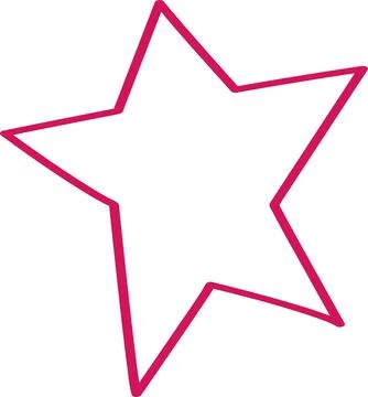 Red Geometric Star. Vector Star Background Drawn by Hand Stock Illustration