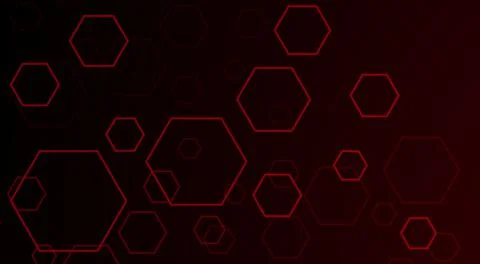 Red geometric structure background. Hexagons texture Stock Illustration