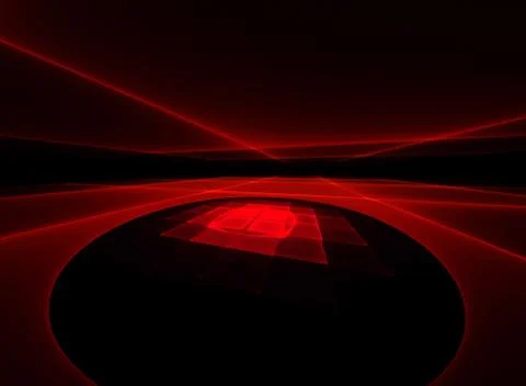 Red geometric surface Stock Illustration