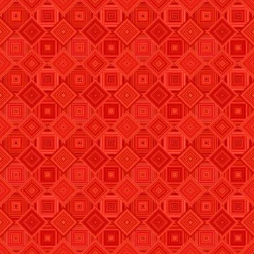 Red geometrical diagonal square tile mosaic pattern background Ilustração Stock