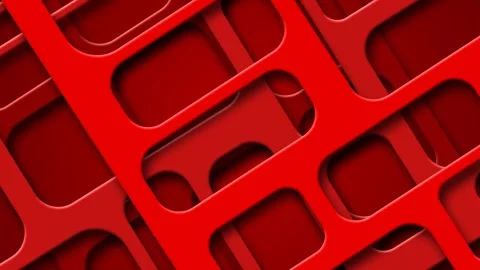 Red  geometry motion graphic design abstract tech background with 3d layers Stock Footage 258911698