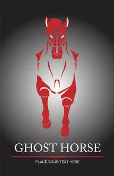 Red ghost horse Stock Illustration