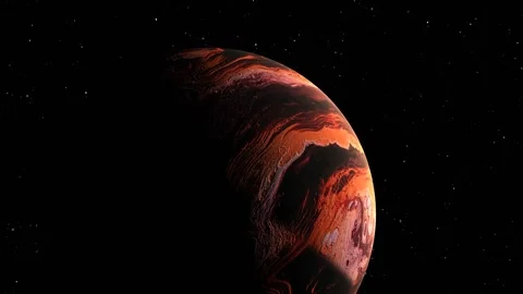 Red Giant Dead Alien planet Stock Footage 135486227