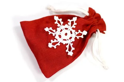 Red gift bag Stock Photos