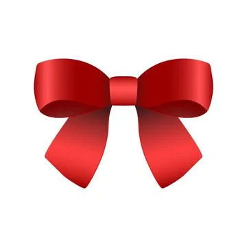 Red gift bow for the holiday. Illustrazione stock