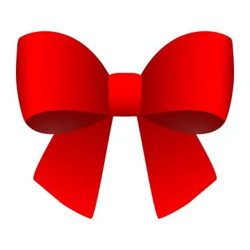 Red gift bow for the holiday. Stock Illustration