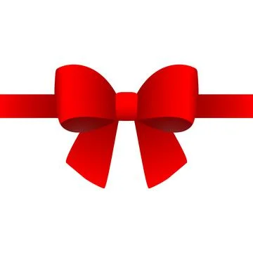 Red gift bow for the holiday. Stock Illustration