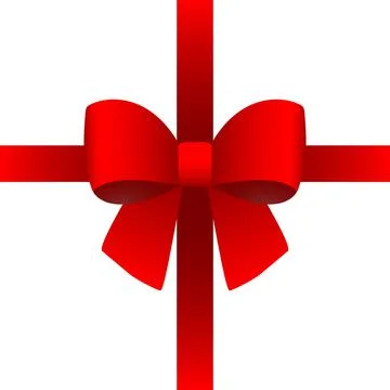 Red gift bow for the holiday. Stock Illustration
