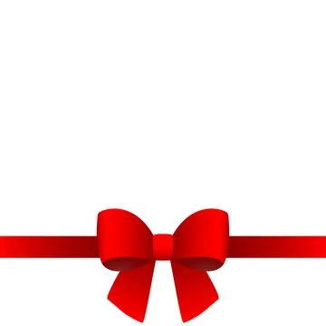 Red gift bow for the holiday. Stock Illustration