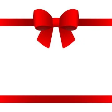 Red gift bow for the holiday. Stock Illustration