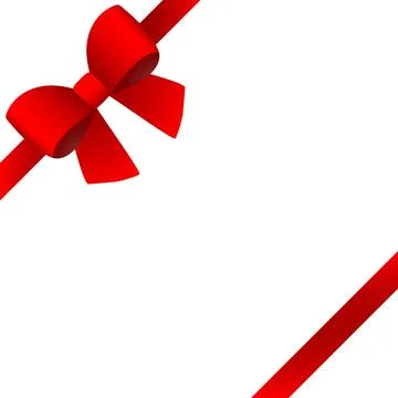 Red gift bow for the holiday. Stock Illustration