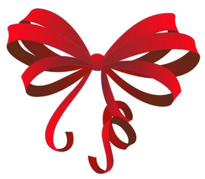 Red gift bow Stock Illustration