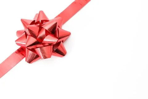 Red gift bow Stock Photos
