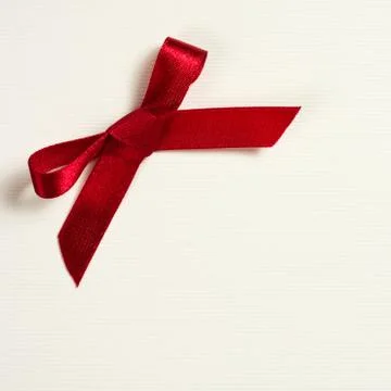 Red gift bow 스톡 사진
