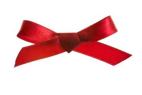 Red gift bow 스톡 사진