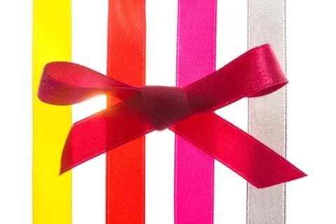 Red gift bow Stock Photos