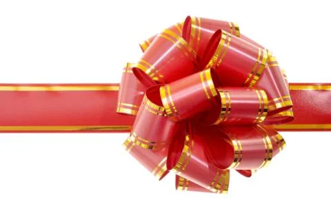 Red Gift bow Stock Photos