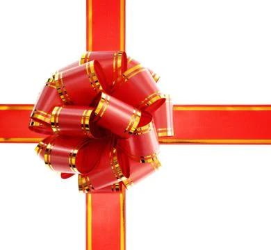 Red Gift bow Stock Photos