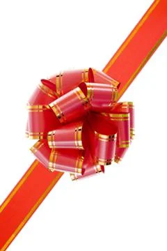 Red Gift bow Stock Photos