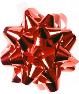 Red Gift bow Stock Photos