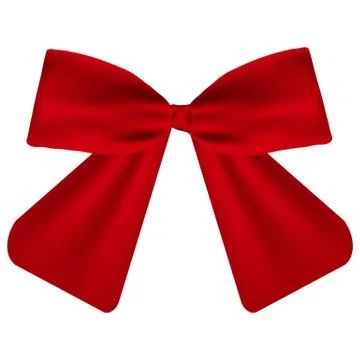 Red gift bow of ribbon Stock Illustration