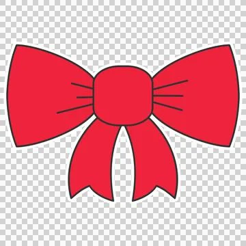 Red gift bow ribbon Stock Illustration