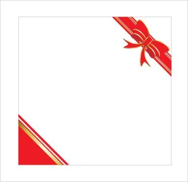 Red gift bow with ribbon. vector. Stock Illustration