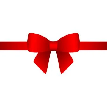 Red gift bow set for the holiday. Stock Illustration