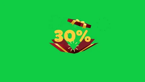 Red Gift Box 30 Percent Stock Footage 257624927