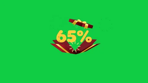 Red Gift Box 65 Percent Stock Footage 257625213