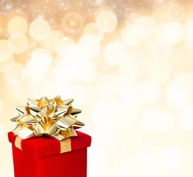Red Gift Box Background Stock Photos