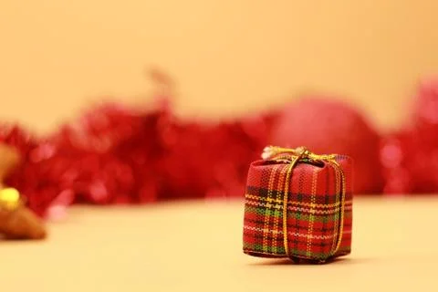 Red Gift Box Close Up Stock Photos