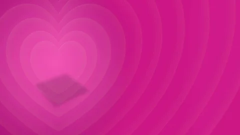 Red gift box with couple of bunnies, flying big red heart Stock Footage 71470982