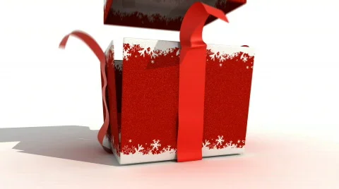 Red Gift Box Stock Footage 801623