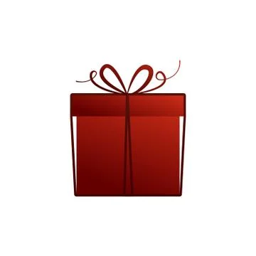 Red gift box icon. Vector illustration with isolated design elements 스톡 일러스트
