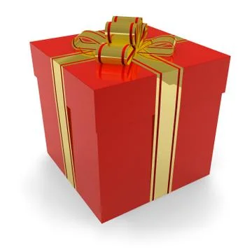 Red gift box Illustrazione stock
