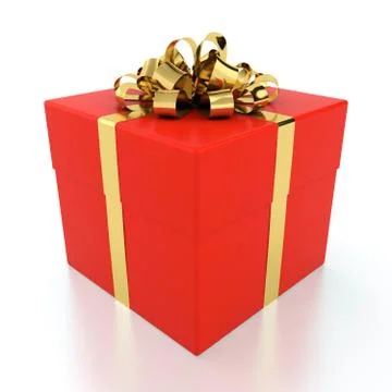 Red gift box Stock Illustration
