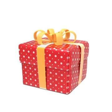 Red gift-box Illustrazione stock