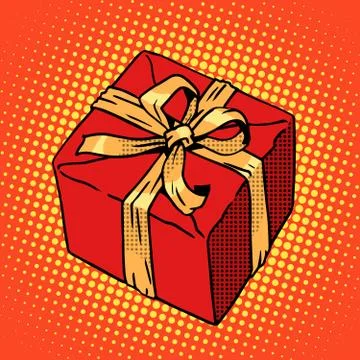 Red gift box Stock Illustration