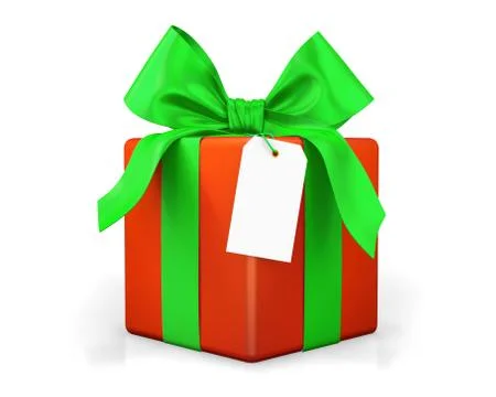 Red gift box 库存插图