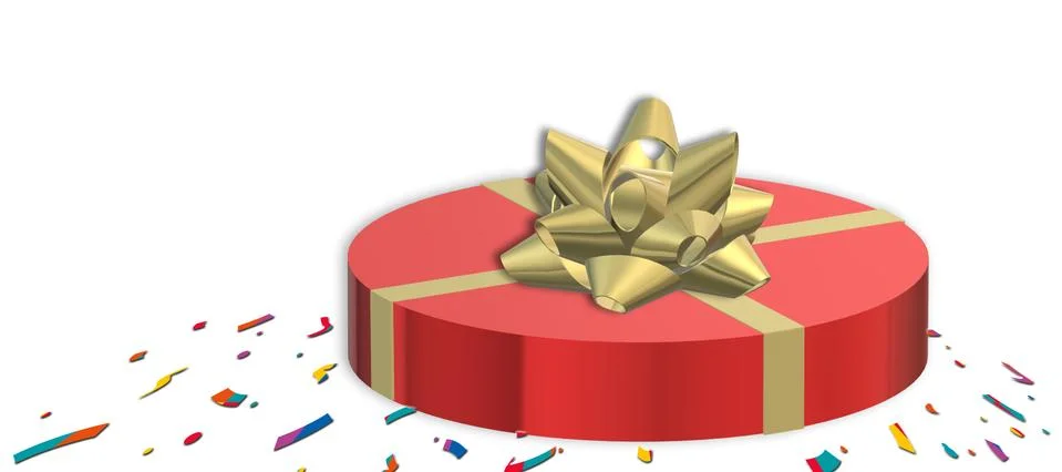 Red gift box Stock Illustration