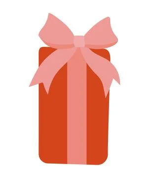 Red gift box Illustrazione stock