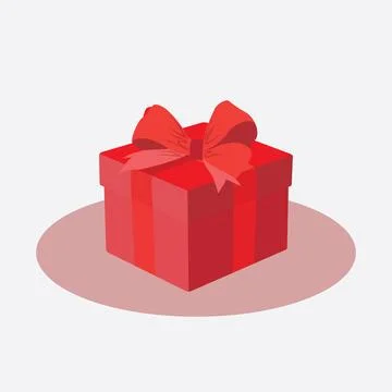 Red Gift Box illustration EPS Vector 스톡 일러스트