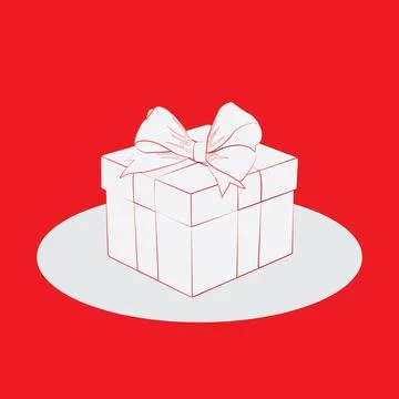 Red Gift Box illustration EPS Vector 스톡 일러스트