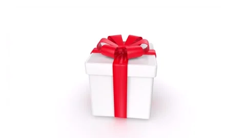 Red Gift Box Isolated On Background Stock-Footage 232263652